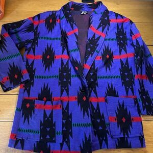 Vintage Aztec Western Lori blazer large made in USA